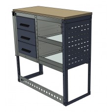 Van Workbench / 2 Shelf / 3 Drawer Unit 1025h x 1000w 